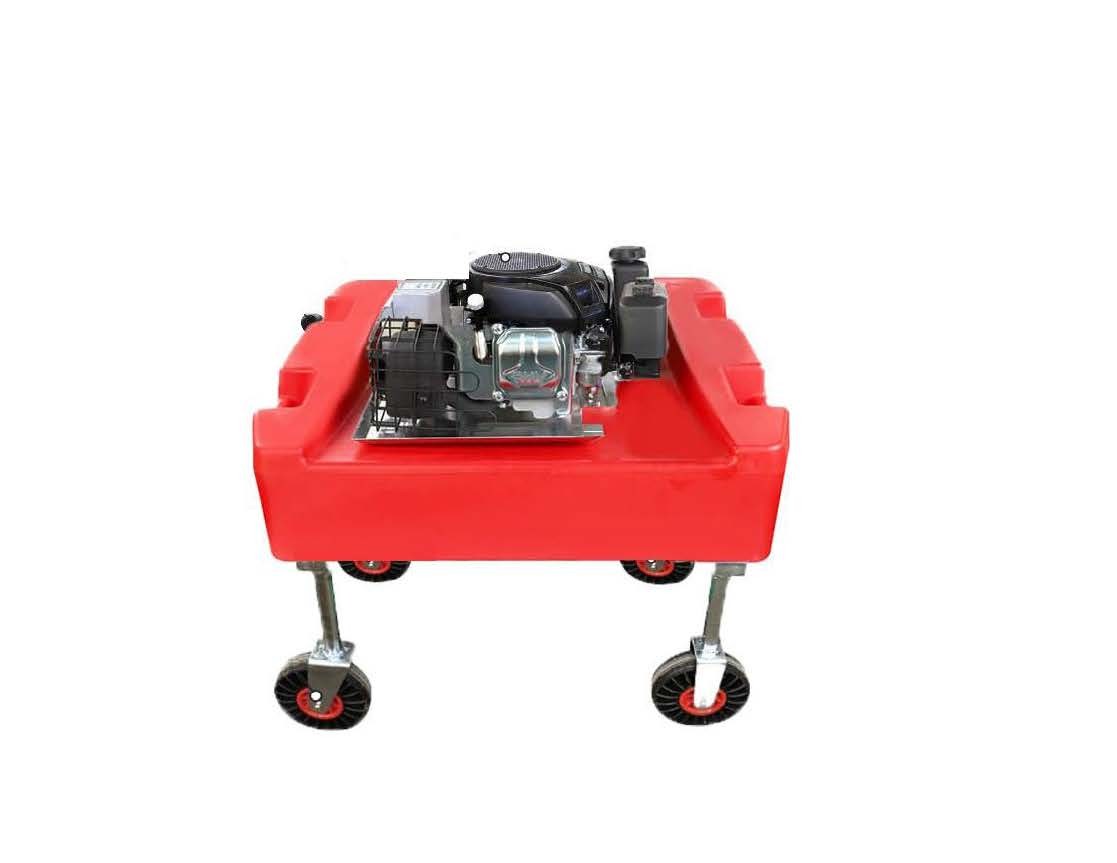 รหัส 160000 : ปั๊มสูบน้ำท่วมพร้อมทุ่นลอย เครื่องยนต์เบนซิน 4 จังหวะ ขนาด 2 สูบ